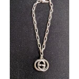 GUCCI Interlocking G Chain Bracelet GG Logo Sterling Silver Ag 925 7.5"